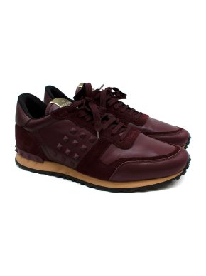 Valentino Garavani Tonal Rockrunner Red Leather Trainers