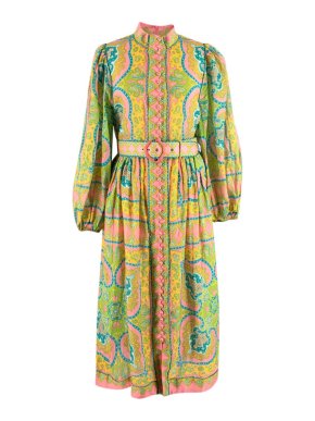 Zimmermann Estelle Paisley-Print Linen-Voile Midi Dress