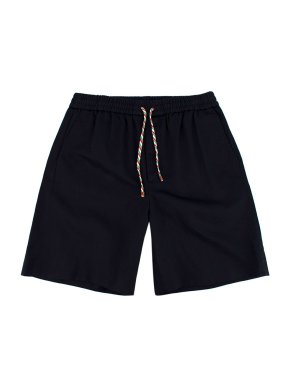 Gucci Logo Back Navy Cotton Drawstring Shorts