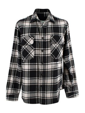 Off-White Black Check Shirt Jacket