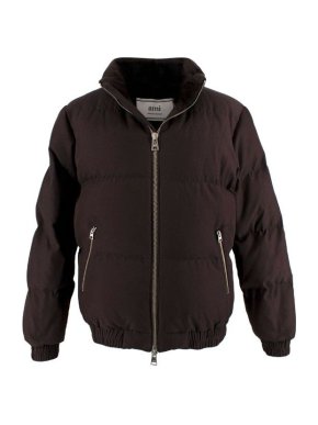 Ami Faux Fur Lined Chocolate Brown Puffer Jacket