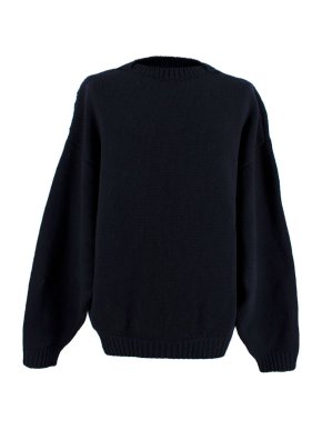 Fear of God Navy Blue Wool Knit Crew Neck Jumper