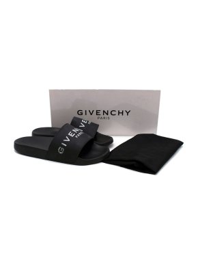 Givenchy Black Logo Pool Slides