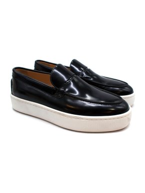 Christian Louboutin Black Glossy Paqueboat Loafers