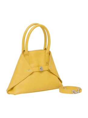 Akris AI Little Messenger Yellow Leather Bag