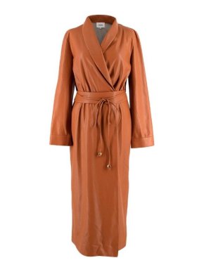 Nanushka Belted Vegan Leather Dress