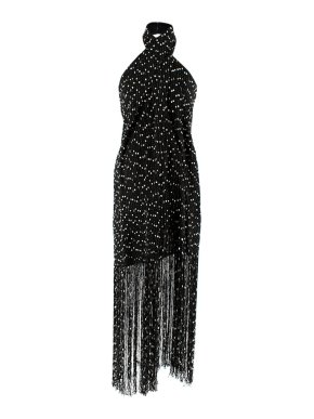 Jacquemus Cortese Fringed Bouclé Halterneck Maxi Dress