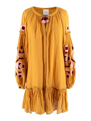 March 11 Orange & Pink Embroidered Kaftan