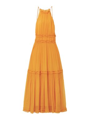 Zimmermann Mae Ruffled Tiered Silk-crepon Midi Dress