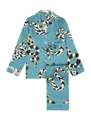 Olivia von Halle Lila Shidaiqu Patterned Silk Pyjamas