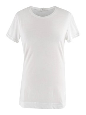 Adam Lippes White Cotton Round Neck T-shirt 1