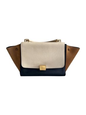 Celine Tri-Colour Leather Trapeze Tote Bag