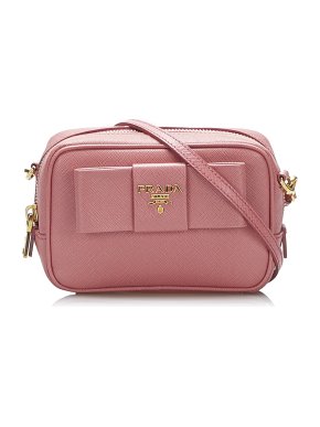 Prada Fiocco Bow Saffiano Camera Bag