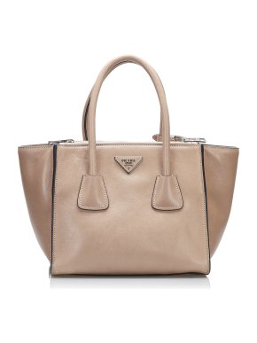 Prada Glace Calf Twin Pocket Tote Bag