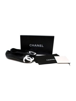 Chanel Quilted CC Cambon Ballet Flats