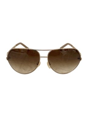 Chloe Gold Tone Aviator Sunglasses