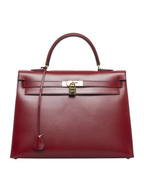Hermes Rouge H Box Kelly Sellier 35 GHW