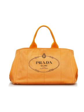 Prada Canapa Logo Canvas Tote Bag