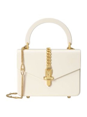Gucci Ivory Sylvie 1969 Plexiglass Mini Top Handle Bag