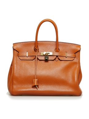 Hermes Orange Togo Birkin 35 GHW