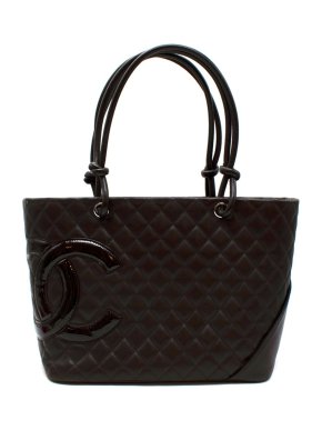 Chanel Brown Quilted Leather Cambon Tote Bag