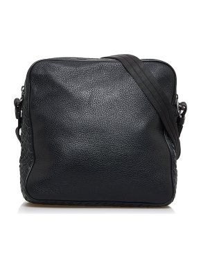 Bottega Veneta Intrecciato Trimmed Leather Crossbody Bag