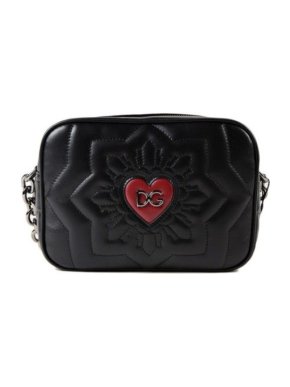 Dolce & Gabbana Logo Heart Quilted Crossbody Bag