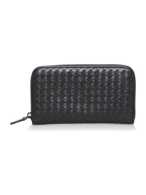 Bottega Veneta Intrecciato Zip Around Wallet