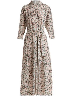 MaxMara Floral Printed Silk Maxi Dress