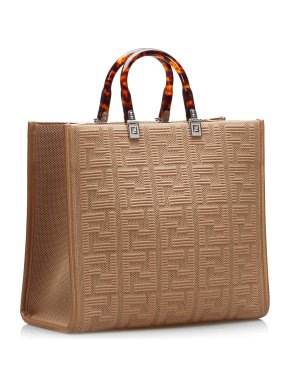 Fendi Medium Crochet Sunshine Shopper Tote