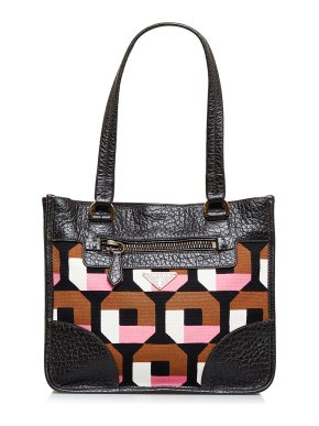 Prada Canvas & Leather Vintage Shoulder Bag