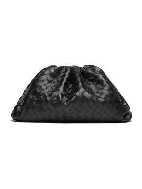 Bottega Veneta Black Intrecciato Leather The Pouch