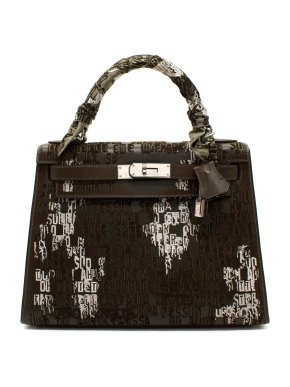 Hermes x Jay Ahr Limited Edition Vintage 2001 Nessun Dorma Kelly Sellier 28 PHW