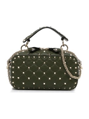 Valentino Garavani Khaki Rockstud Spike Crossbody Bag