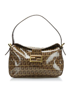 Fendi Vinyl Canvas Zucchino Mamma Baguette Bag