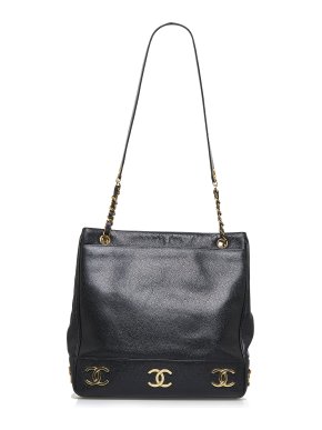 Chanel Triple Coco Caviar Tote Bag