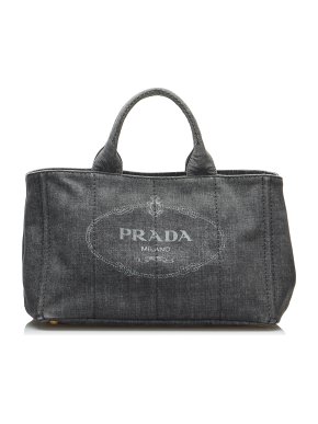 Prada Canapa Logo Canvas Tote Bag