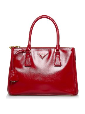 Prada Saffiano Vernice Small Galleria Tote Bag