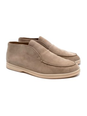 Loro Piana Open Walk Suede Ankle Boots