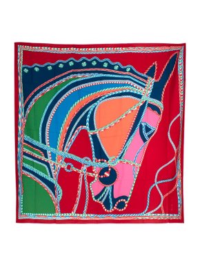 Hermes Cashmere Silk Multicoloured Printed Shawl 140