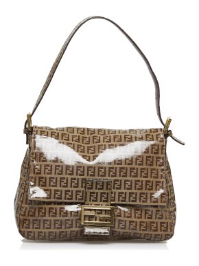Fendi Vinyl Zucchino Mamma Forever Baguette Bag