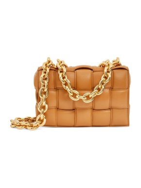 Bottega Veneta Caramel Padded Cassette Chain Bag