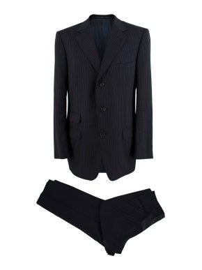 Gucci Navy Pinstriped Wool Single Breasted Suit