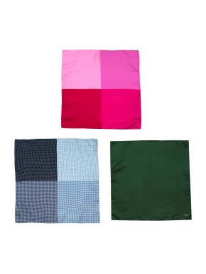 Lanvin Set of 3 Silk Pocket Squares