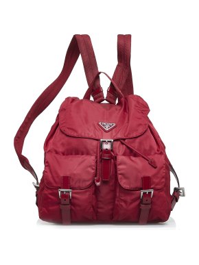 Prada Red Tessuto Multipocket Backpack