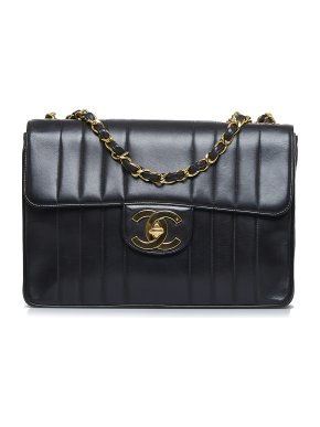 Chanel Lambskin Vertical Quilted Jumbo Flap Bag