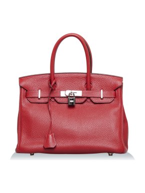 Hermes Vermillion Clemence Birkin 30 PHW