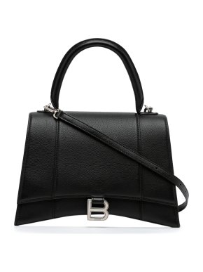 Balenciaga Black Leather Hourglass Bag