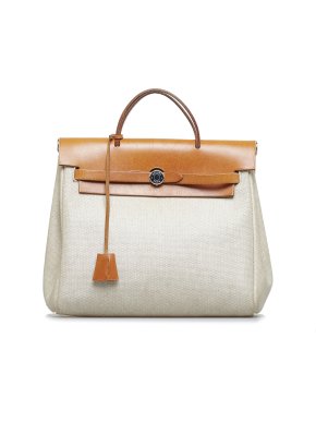 Hermes Toile Vache Calfskin Herbag 30 Backpack