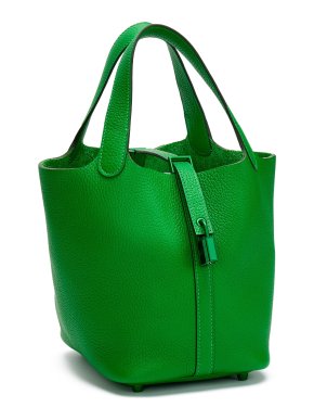 Hermes Limited Edition Bambou Clemence Monochrome Picotin Lock 18